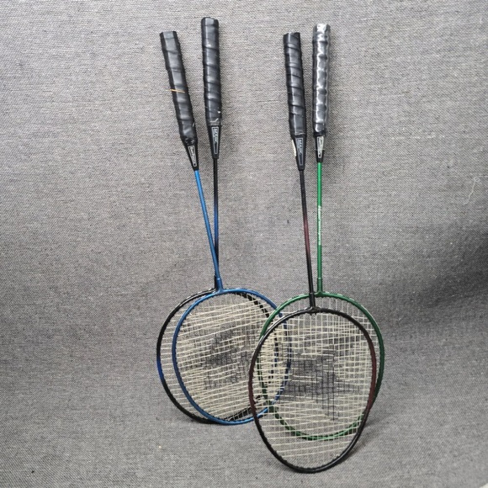 EastPoint and Majik‎ Badminton Rackets Set Blue Green Black Red Backyard Play